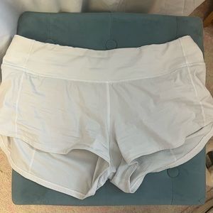 White Lululemon Shorts 2.5inch size 6